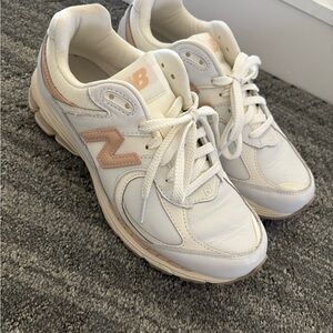 New Balance Women's Cream and Tan Sneakers
